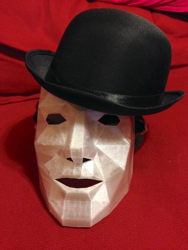 Low Polygon Mask with breathing holes 3D Print 3154 Low Polygon Mask with breathing holes 3D Print 3154