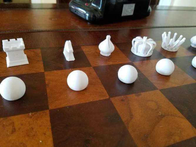 MILOSAURUS Chess Symbols Chess Set 3D Print 31613 MILOSAURUS Chess Symbols Chess Set 3D Print 31613