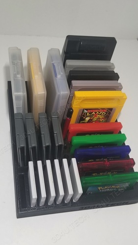 Gameboy Game Holder & Storage (Includes GB/GBA/3DS) 3D Print 32506 Gameboy Game Holder & Storage (Includes GB/GBA/3DS) 3D Print 32506
