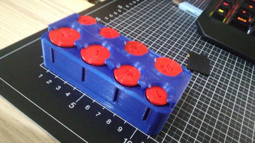 Euro Coin Dispenser for shopping 3D Print 32554 Euro Coin Dispenser for shopping 3D Print 32554