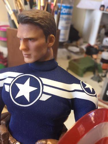 Head Steve Rogers Movie version ( C. Evans) 3D Print 32560 Head Steve Rogers Movie version ( C. Evans) 3D Print 32560