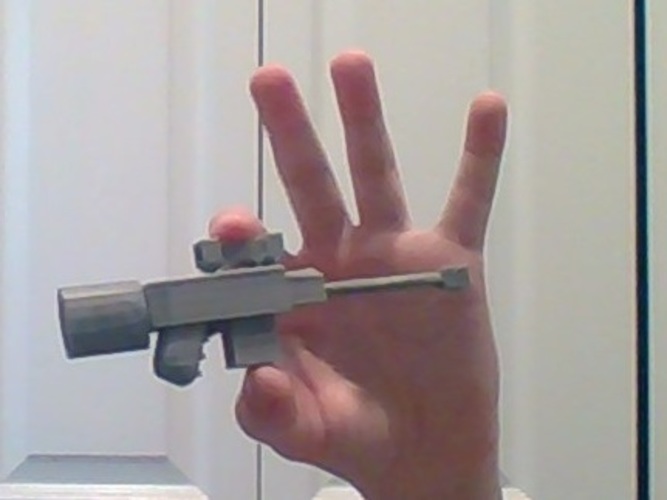 Sniper Rifle (Working Mag + Bullets) 3D Print 32565 Sniper Rifle (Working Mag + Bullets) 3D Print 32565