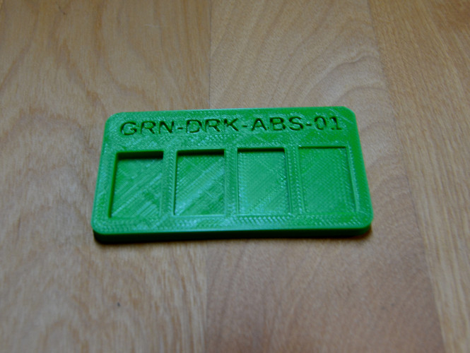 Filament Sample Chip - Business Card Style 3D Print 3270 Filament Sample Chip - Business Card Style 3D Print 3270