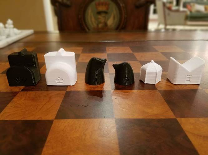 MILOSAURUS Shatranj Ancient Chess Set (with chess symbols) 3D Print 33080 MILOSAURUS Shatranj Ancient Chess Set (with chess symbols) 3D Print 33080