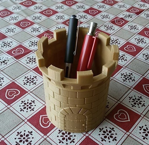 CASTLE PEN HOLDER 3D Print 33269 CASTLE PEN HOLDER 3D Print 33269