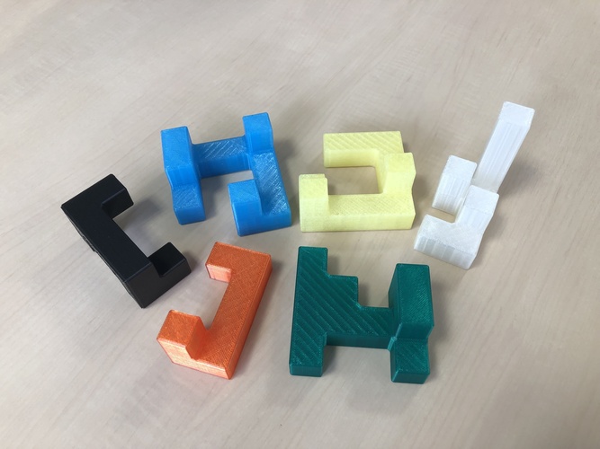 Printable Interlocking Puzzle #2 3D Print 33282 Printable Interlocking Puzzle #2 3D Print 33282