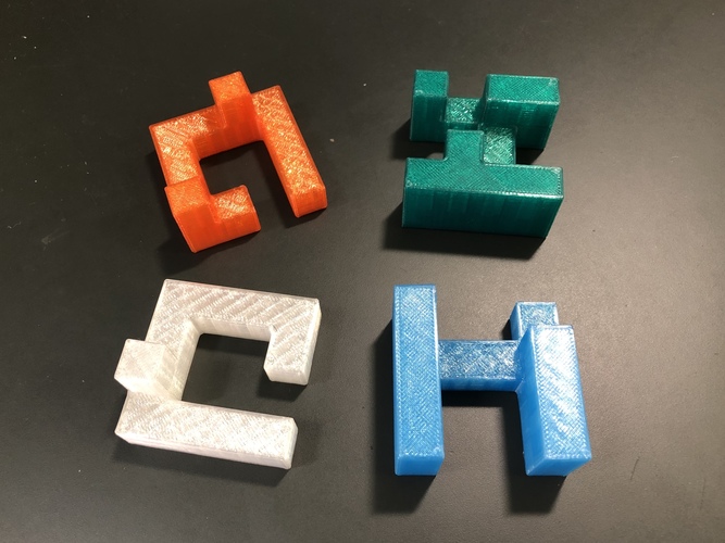 Printable Interlocking Puzzle #3 - Level 4 by Bram Cohen 3D Print 33284 Printable Interlocking Puzzle #3 - Level 4 by Bram Cohen 3D Print 33284