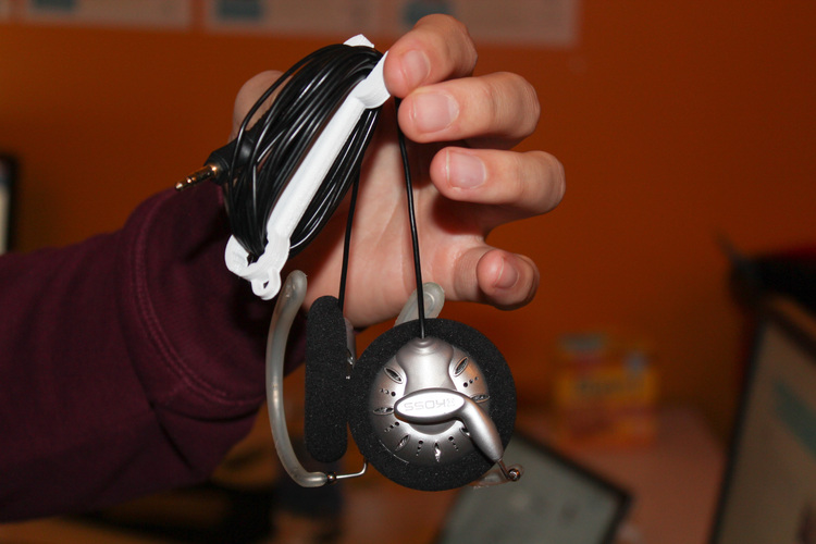 Wrench shaped earphone holder 3D Print 3364 Wrench shaped earphone holder 3D Print 3364
