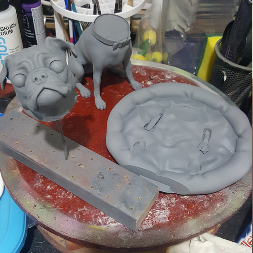 Pug dog realistic model, splited and ready for 3d print 3D Print 33898 Pug dog realistic model, splited and ready for 3d print 3D Print 33898