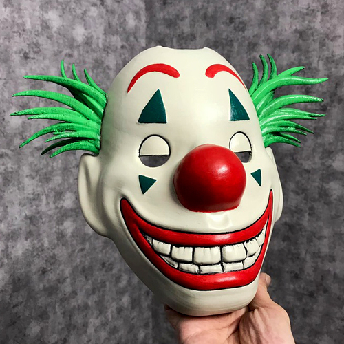 Joker Mask 2019 with hair - Clown mask 2019 - Halloween Mask 3D Print 34614 Joker Mask 2019 with hair - Clown mask 2019 - Halloween Mask 3D Print 34614