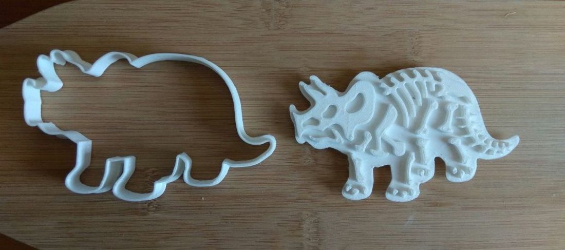 Dinosaurs- Trirog stamp-Cookie cutters-100mm (Free) 3D Print 34701 Dinosaurs- Trirog stamp-Cookie cutters-100mm (Free) 3D Print 34701