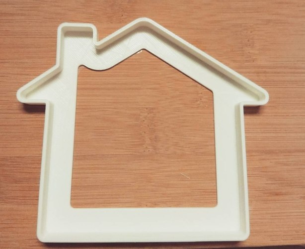 Cookie cutter house- three sizes 50,65,90mm 3D Print 34707 Cookie cutter house- three sizes 50,65,90mm 3D Print 34707
