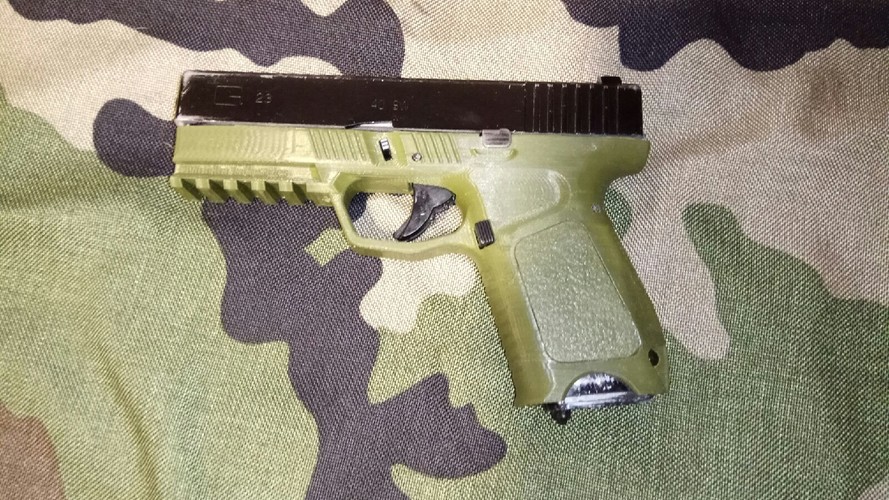 Frame for kjw airsoft glock 19/23 3D Print 34744 Frame for kjw airsoft glock 19/23 3D Print 34744