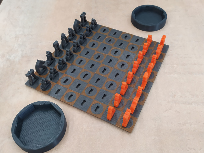 Foldable Chess Set Easy to Transport 3D Print 34760 Foldable Chess Set Easy to Transport 3D Print 34760