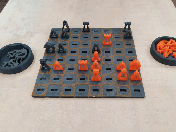 Foldable Chess Set Easy to Transport 3D Print 34761 Foldable Chess Set Easy to Transport 3D Print 34761
