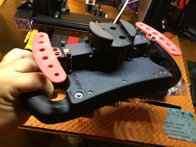 DIY 3D Printed F1 GT Wheel with Magnetic Shift Paddles 3D Print 34796 DIY 3D Printed F1 GT Wheel with Magnetic Shift Paddles 3D Print 34796