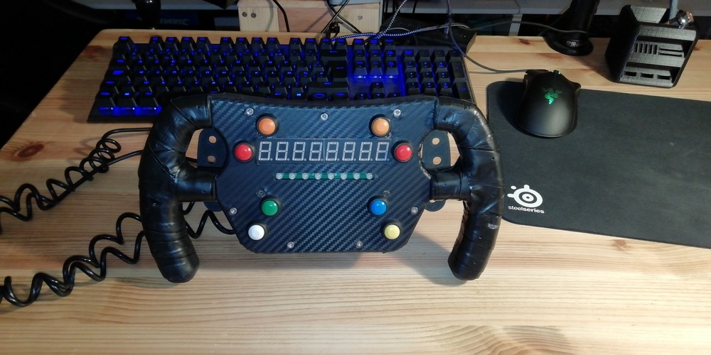 DIY 3D Printed F1 GT Wheel with Magnetic Shift Paddles 3D Print 35487 DIY 3D Printed F1 GT Wheel with Magnetic Shift Paddles 3D Print 35487