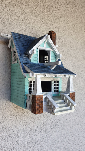 the American Craftsman Bungalow Birdhouse 3D Print 35745 the American Craftsman Bungalow Birdhouse 3D Print 35745