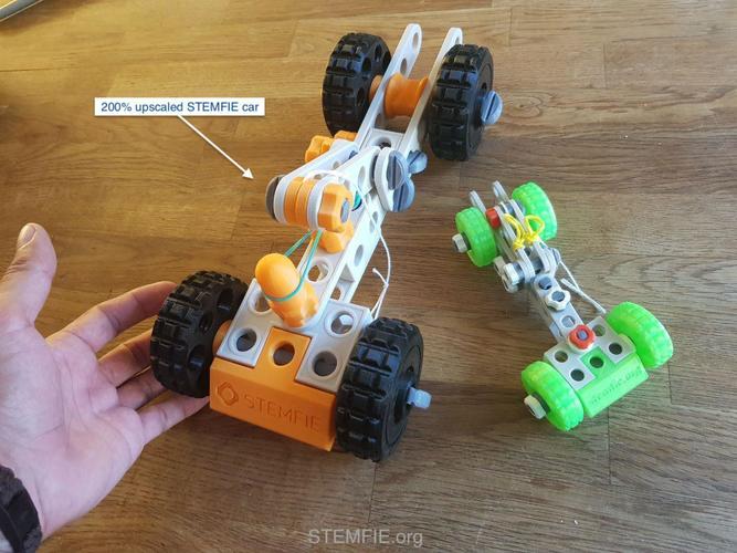 STEMFIE rubber-band-driven car 3D Print 36774 STEMFIE rubber-band-driven car 3D Print 36774
