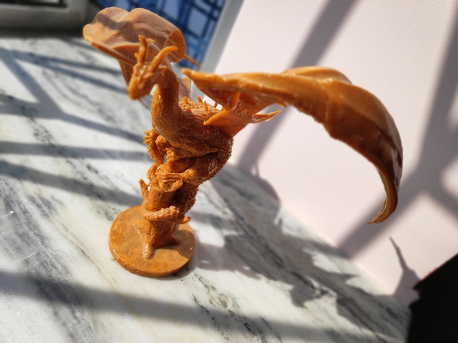 DRAGON ON BROKEN TREE 3D Print 36927 DRAGON ON BROKEN TREE 3D Print 36927