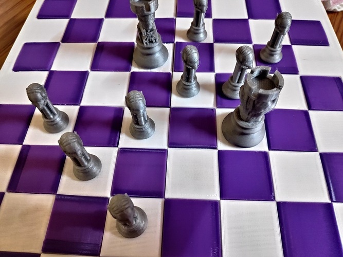 CHESS BOARD AVENGERS VS JUSTICE LEAGUE 3D Print 37080 CHESS BOARD AVENGERS VS JUSTICE LEAGUE 3D Print 37080