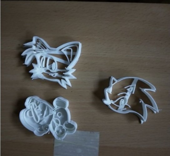 Sonic and fox-Cookie cutters-60 (Free) 3D Print 37929 Sonic and fox-Cookie cutters-60 (Free) 3D Print 37929
