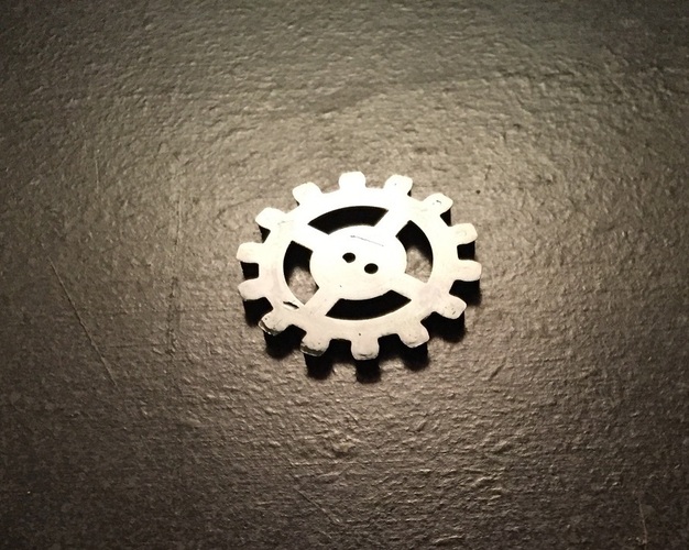 CAM-Source 3D: Gear Button 3D Print 3798 CAM-Source 3D: Gear Button 3D Print 3798