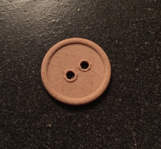 MakerTree 3D: Basic 2 hole button 3D Print 3799 MakerTree 3D: Basic 2 hole button 3D Print 3799