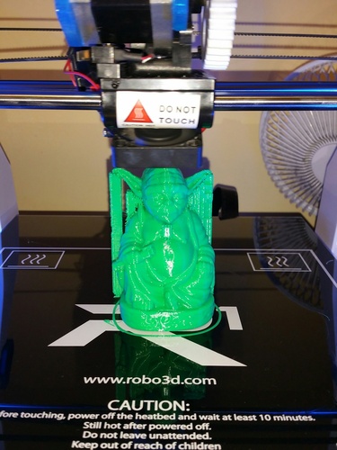 Improved Yoda Buddha w/ Lightsaber 3D Print 4513 Improved Yoda Buddha w/ Lightsaber 3D Print 4513