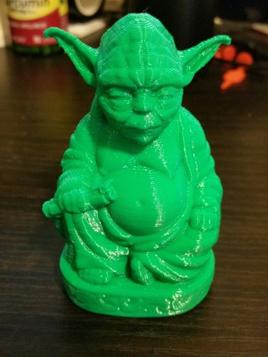Improved Yoda Buddha w/ Lightsaber 3D Print 4515 Improved Yoda Buddha w/ Lightsaber 3D Print 4515