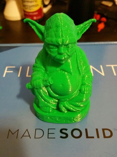 Improved Yoda Buddha w/ Lightsaber 3D Print 4516 Improved Yoda Buddha w/ Lightsaber 3D Print 4516