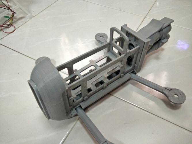 Star Wars Rey's Speeder Quadcopter 3D Print 4604 Star Wars Rey's Speeder Quadcopter 3D Print 4604