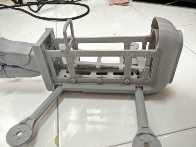 Star Wars Rey's Speeder Quadcopter 3D Print 4606 Star Wars Rey's Speeder Quadcopter 3D Print 4606