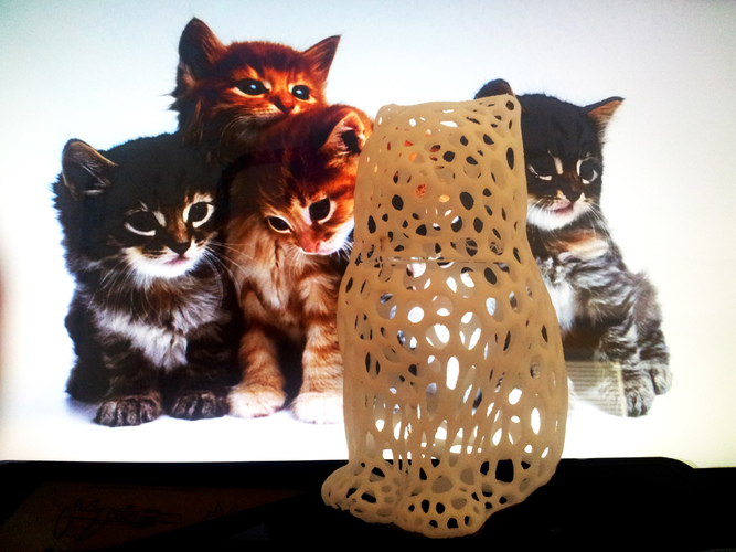 LASER CAT - Voronoi Style 3D Print 4801 LASER CAT - Voronoi Style 3D Print 4801