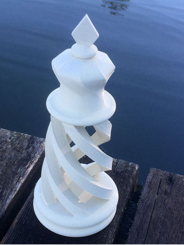 Spiral Chess Set (Large) 3D Print 4918