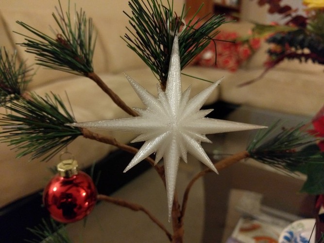 Star and Snowflake Star Ornament 3D Print 4928 Star and Snowflake Star Ornament 3D Print 4928