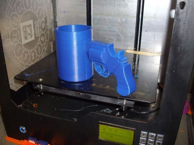 Cup with Gun Handle 3D Print 5088 Cup with Gun Handle 3D Print 5088