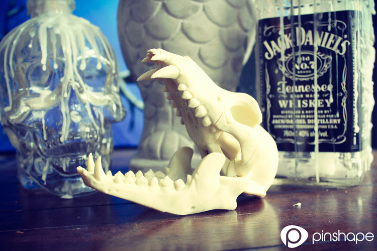 Boneheads S1: Wolf Skull w/ Jaw - 3DKitbash.com 3D Print 510 Boneheads S1: Wolf Skull w/ Jaw - 3DKitbash.com 3D Print 510