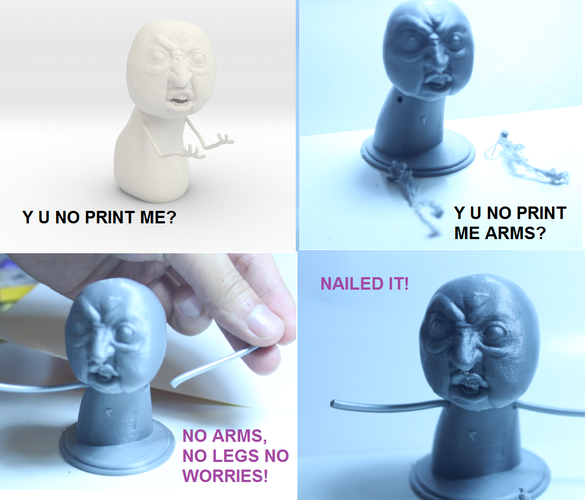 Y U NO Guy 3D Print 528 Y U NO Guy 3D Print 528