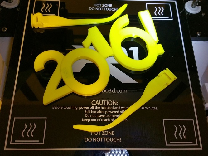 2016 Happy New Year Fun Glasses 3D Print 5767 2016 Happy New Year Fun Glasses 3D Print 5767