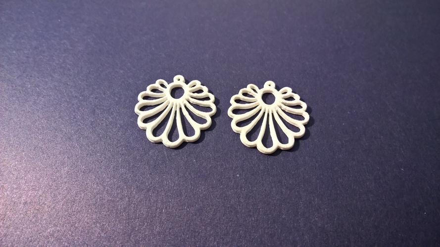 Shell earring 3D Print 6008 Shell earring 3D Print 6008
