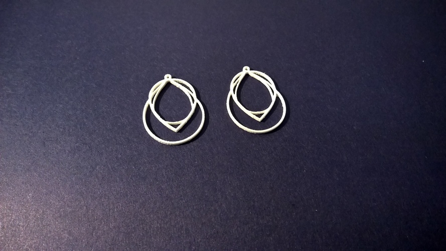 Droplet Earring 3D Print 6012 Droplet Earring 3D Print 6012