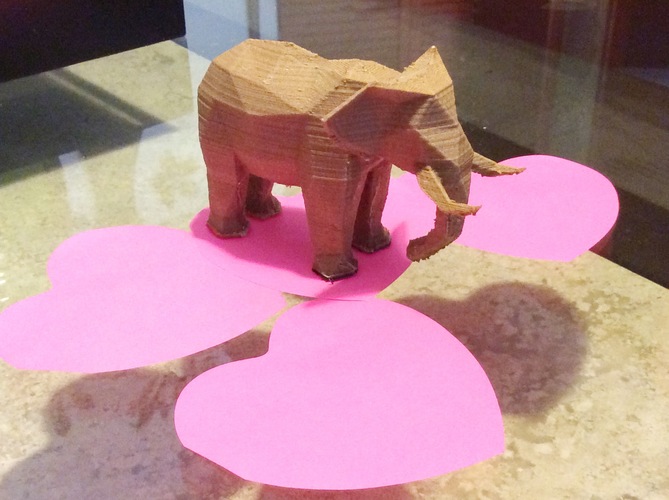 Low Poly Elephant Art Sculpture 3D Print 6322 Low Poly Elephant Art Sculpture 3D Print 6322