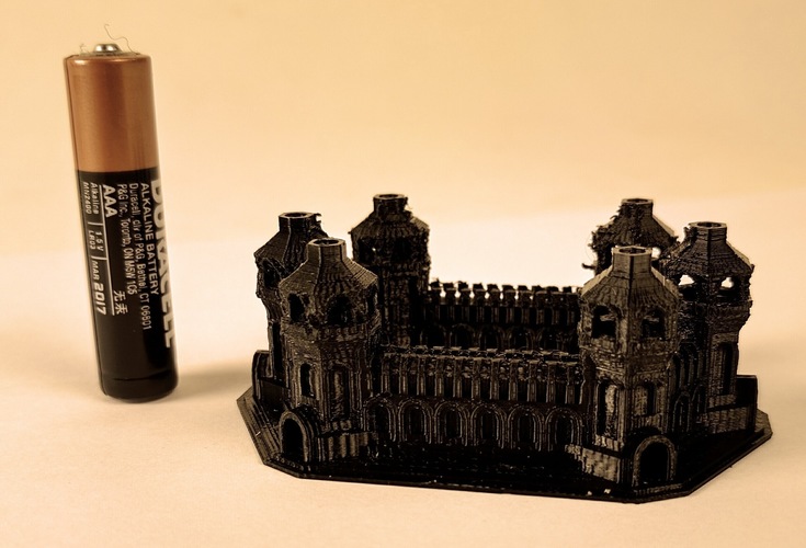 Six Tower Castle 3D Print 6559 Six Tower Castle 3D Print 6559