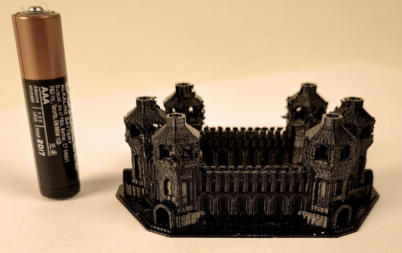 Six Tower Castle 3D Print 6561 Six Tower Castle 3D Print 6561