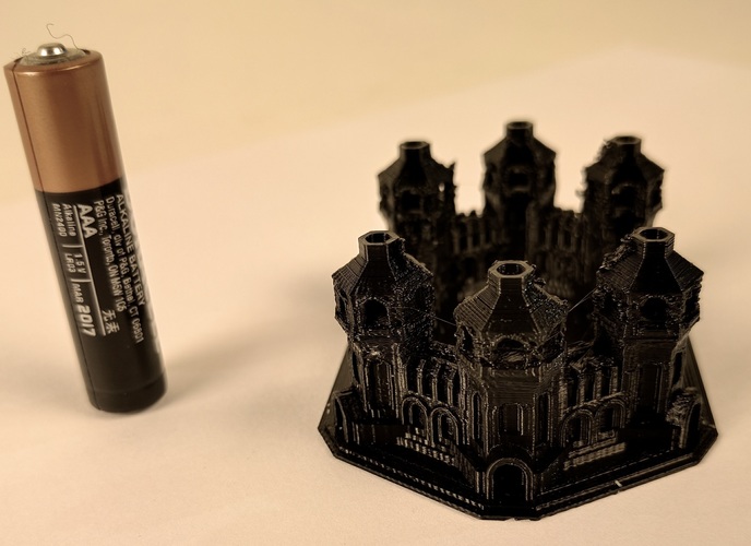 Six Tower Castle 3D Print 6562 Six Tower Castle 3D Print 6562