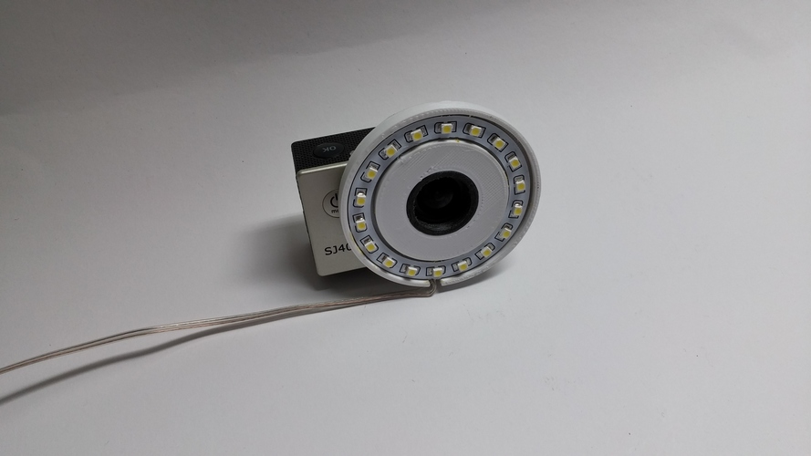 SJCAM LED Ring Holder 3D Print 6710 SJCAM LED Ring Holder 3D Print 6710