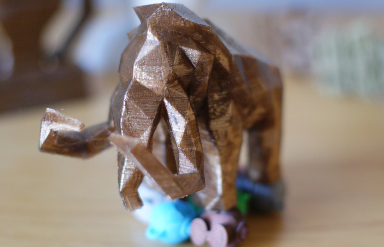 Low Poly Mammoth 3D Print 6733 Low Poly Mammoth 3D Print 6733