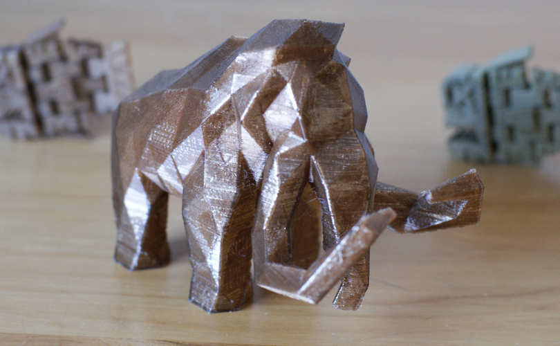 Low Poly Mammoth 3D Print 6735 Low Poly Mammoth 3D Print 6735