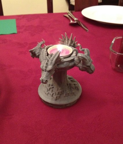 Four Dragons Candlestick 3D Print 7161 Four Dragons Candlestick 3D Print 7161